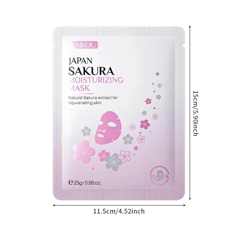 10 Piece Sakura Face Mask Moisturizing & Anti Aging Facial Masks