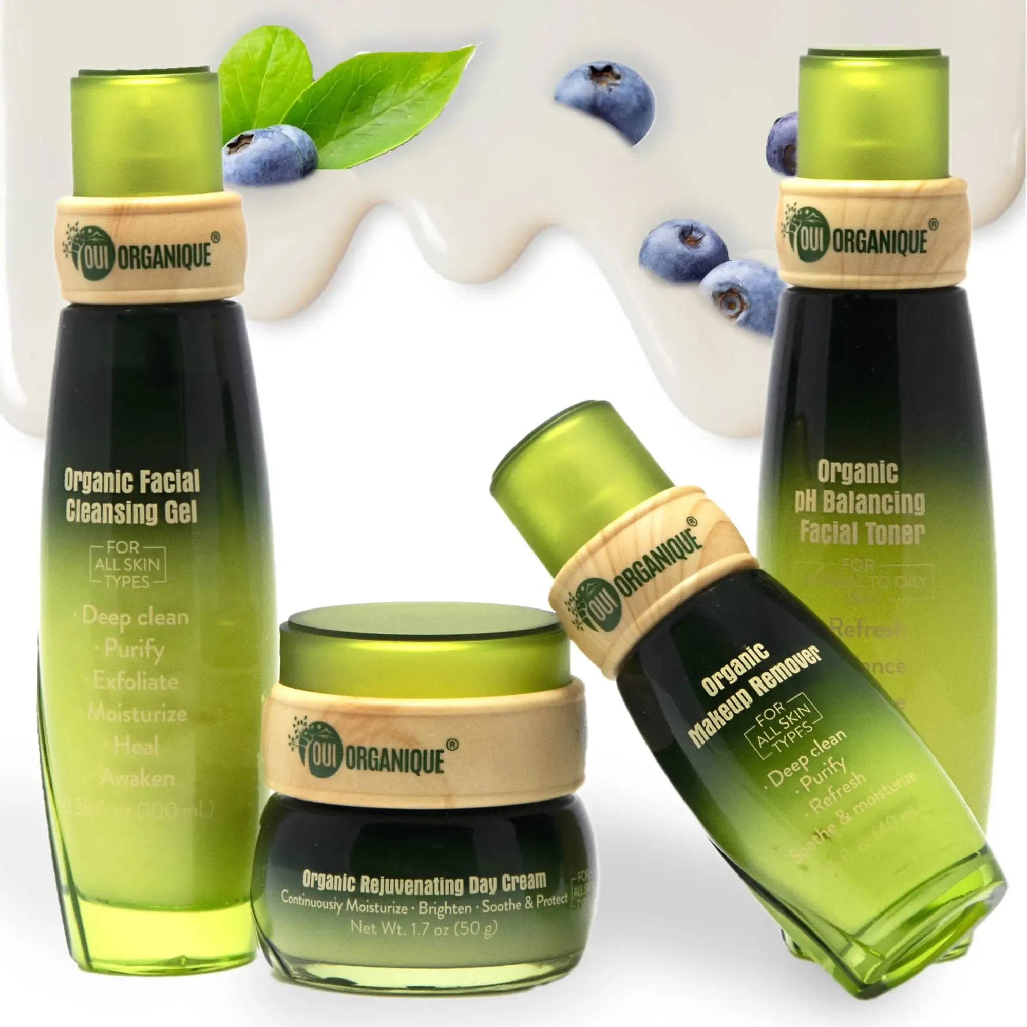 Certified Organic Nourishing Skincare Set -Deep Hydration, Detoxify