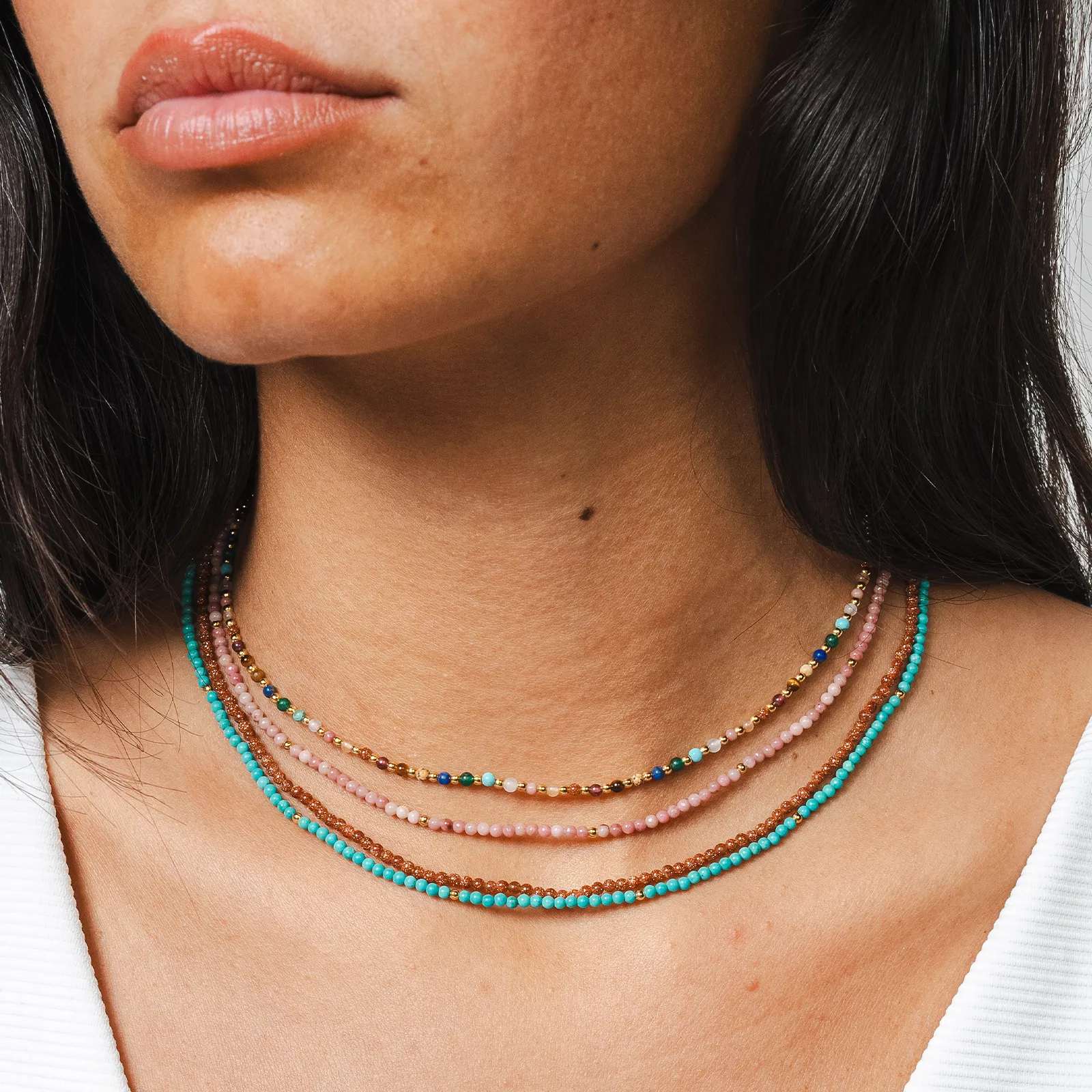 Compassion 2mm Metal Accent Healing Necklace