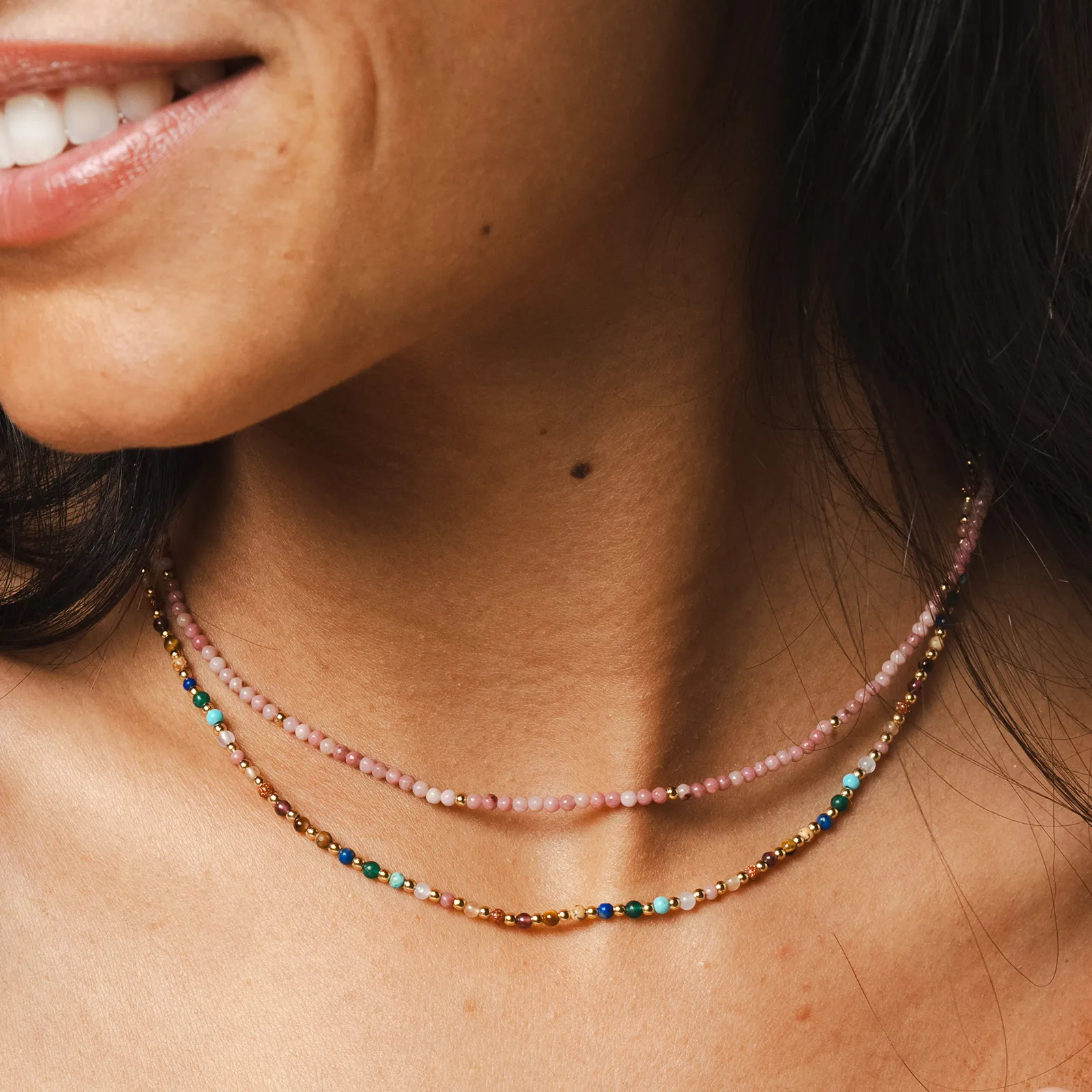 Compassion 2mm Metal Accent Healing Necklace
