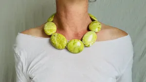 Large Serpentine Necklace. Sterling Silver. 2466
