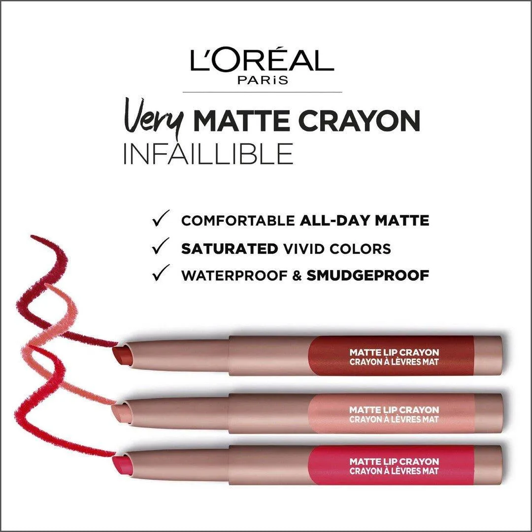 L'Oral Paris Infaillible Matte Lip Crayon 104 Tres Sweet