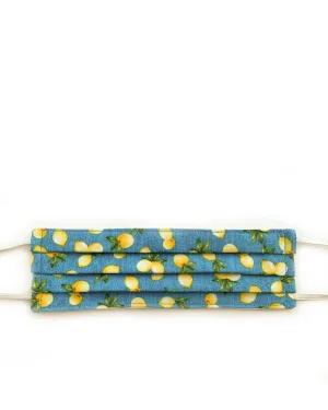 Medium Child Lemons on Blue Face Mask