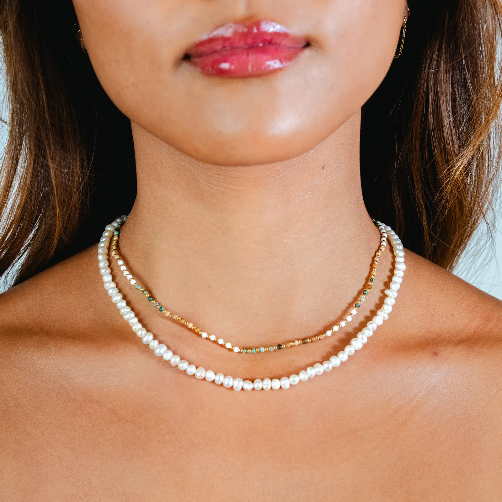 Peace Protector 2mm Healing   4mm Self Love Necklace Stack
